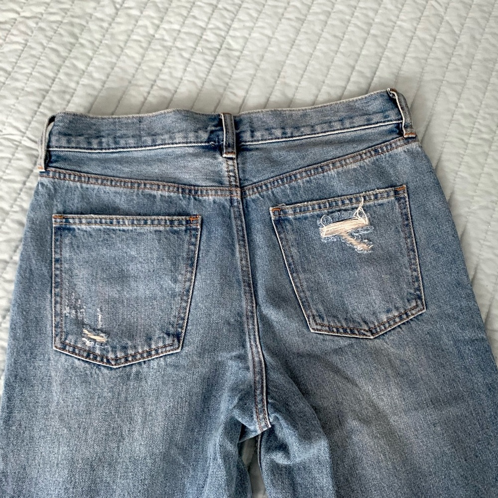 We the Free Blossom Rigid Distressed Jeans Sz 28 - Picture 6 of 10